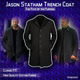 Illustration for article titled New Men Jason Statham Dark Grey Single Breasted Cotton Trench Coat